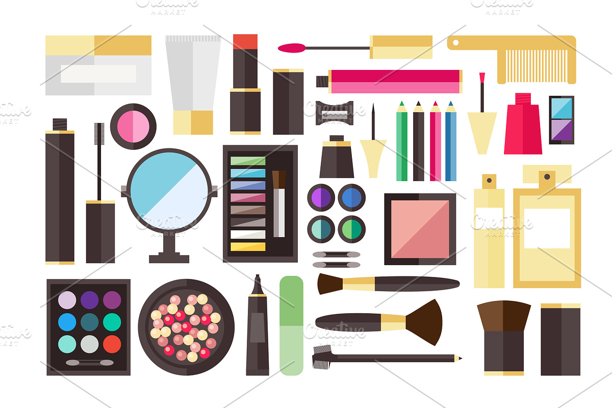 Makeup icons vector in Illustrations - product preview 8
