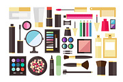 Makeup icons vector