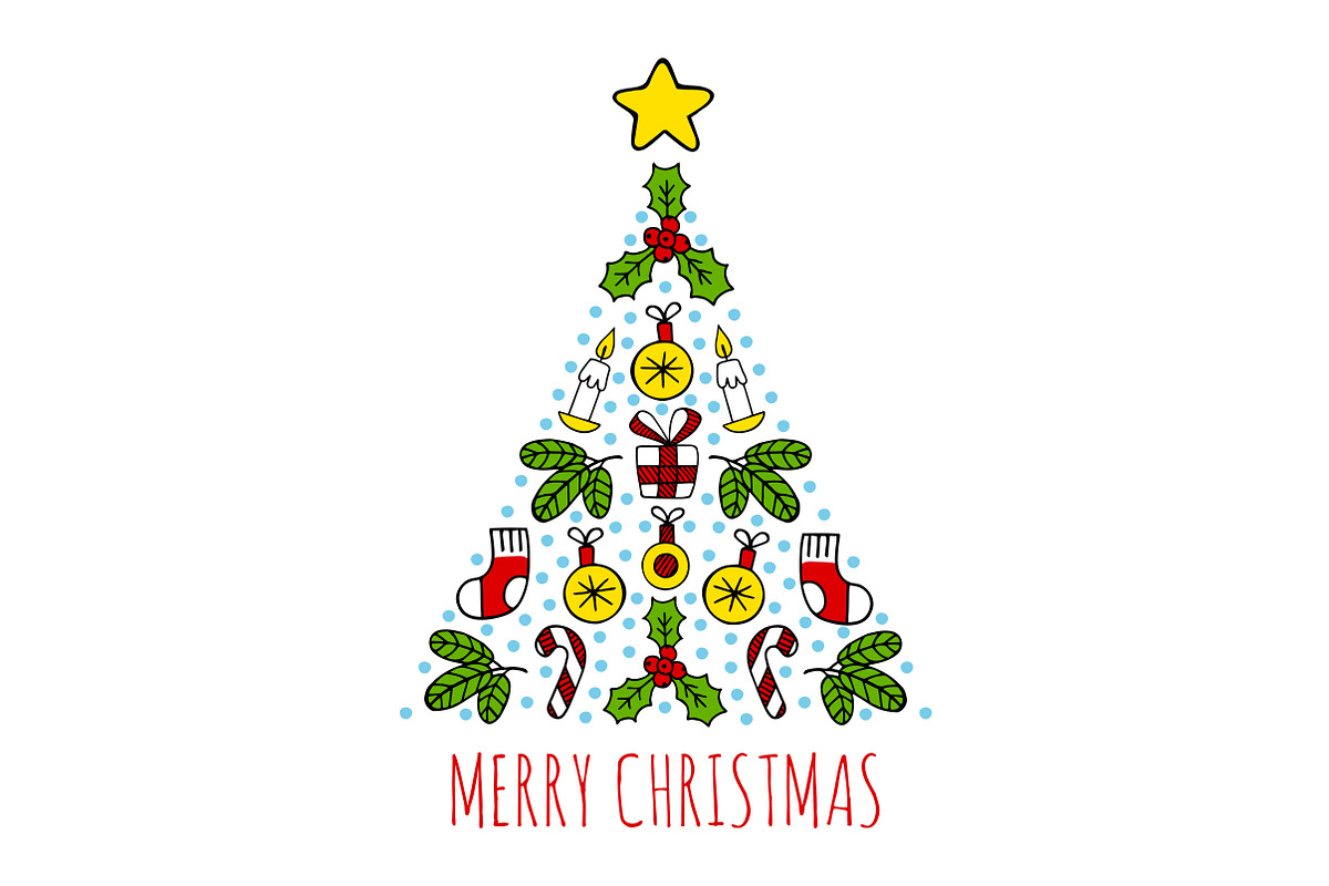 Chrismas tree. Merry chrismas in Illustrations - product preview 8