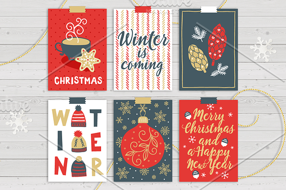12 Christmas Cards + Bonus Patterns in Illustrations - product preview 2