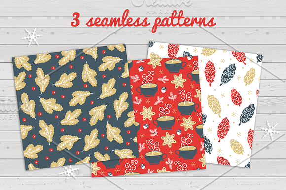 12 Christmas Cards + Bonus Patterns in Illustrations - product preview 3