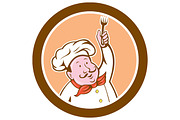 Chef Cook Holding Fork Cartoon