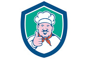 Chef Cook Happy Thumbs Up Shield