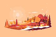 Landscape autumn vector