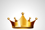 Gold crown - vector icon