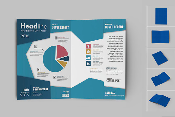 Bifold Brochure Mock Up in Print Mockups - product preview 3