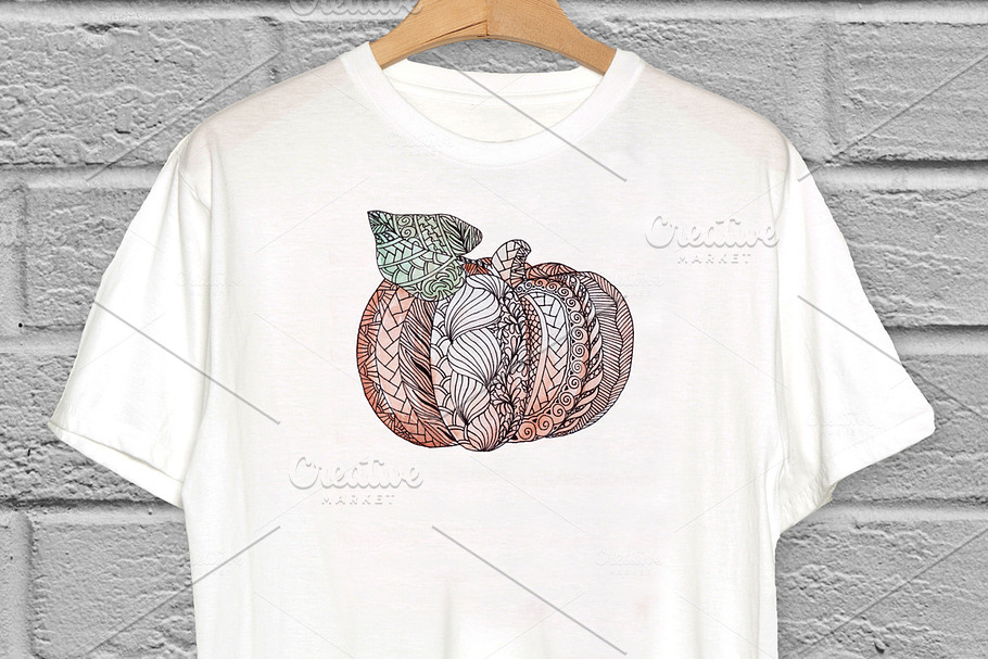 Watercolor pumkins in Illustrations - product preview 8
