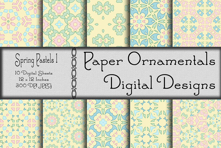 Digital Paper, Spring Pastels 1