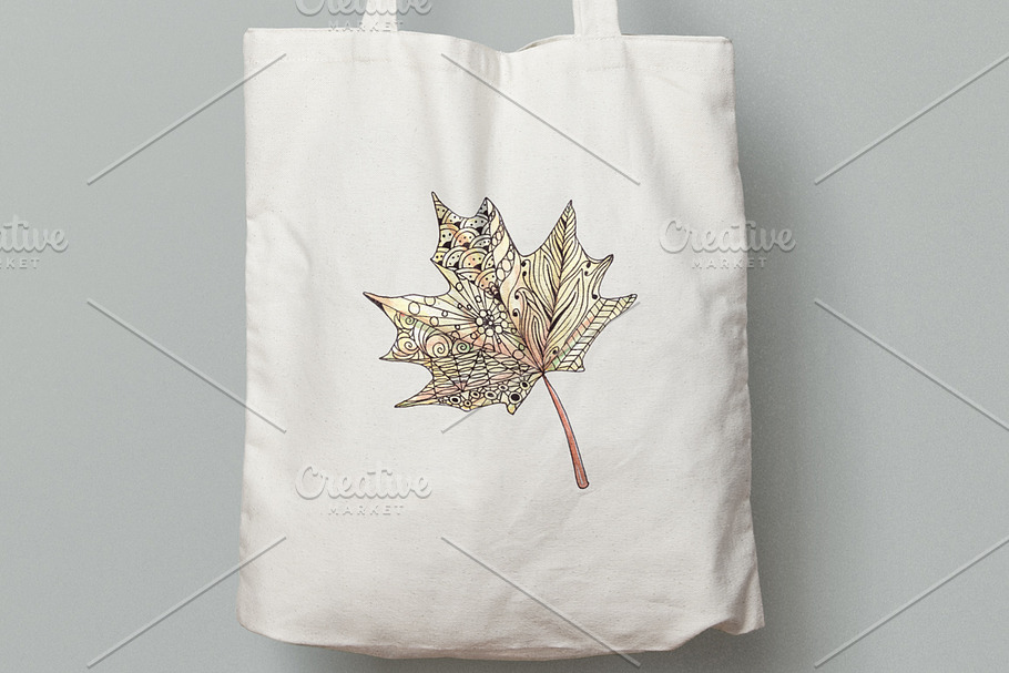 Watercolor Maple Leaf  in Illustrations - product preview 8