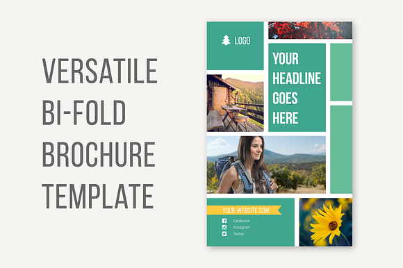 Bi-Fold Brochure Template in Templates - product preview 1