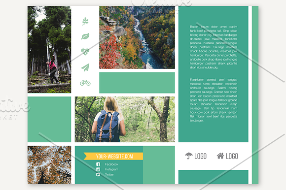 Bi-Fold Brochure Template in Templates - product preview 3