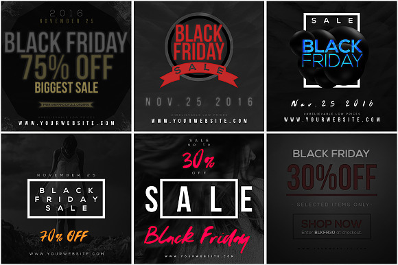 15 Instagram Templates: Black Friday in Instagram Templates - product preview 1