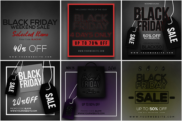 15 Instagram Templates: Black Friday in Instagram Templates - product preview 2