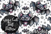 Creepy Cute Bats - Halloween Pattern