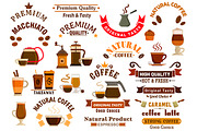 Coffee and desserts icons
