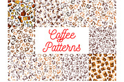 Coffee seamless patterns