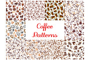 Coffee seamless pattern backgrounds