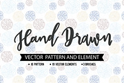 FLORAL VECTOR PATTERN AND BRUSHES