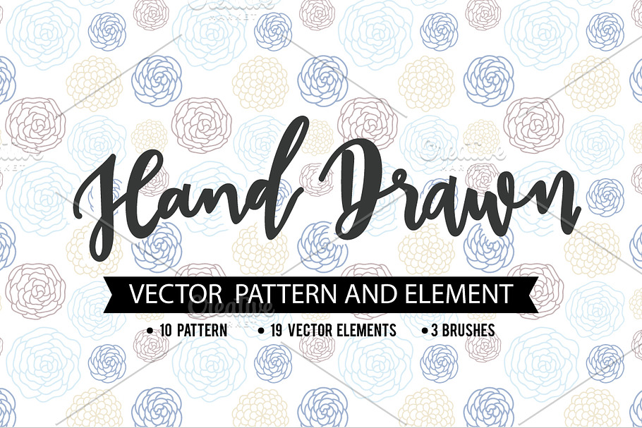 FLORAL VECTOR PATTERN AND BRUSHES in Illustrations - product preview 8