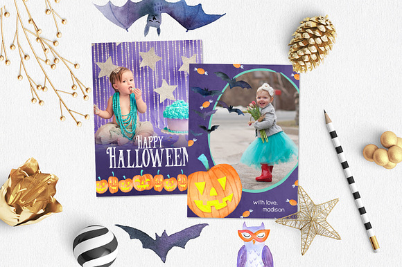 Halloween Card | Pumpkin Candy in Card Templates - product preview 3