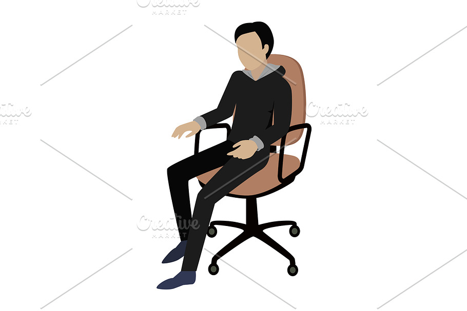 Man Sitting on the Chair