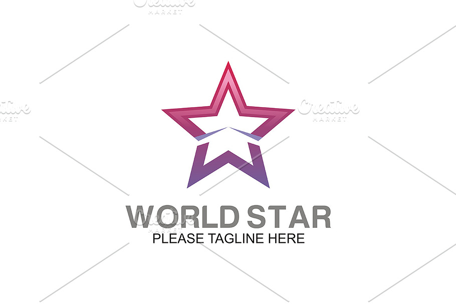 World Star in Logo Templates - product preview 8