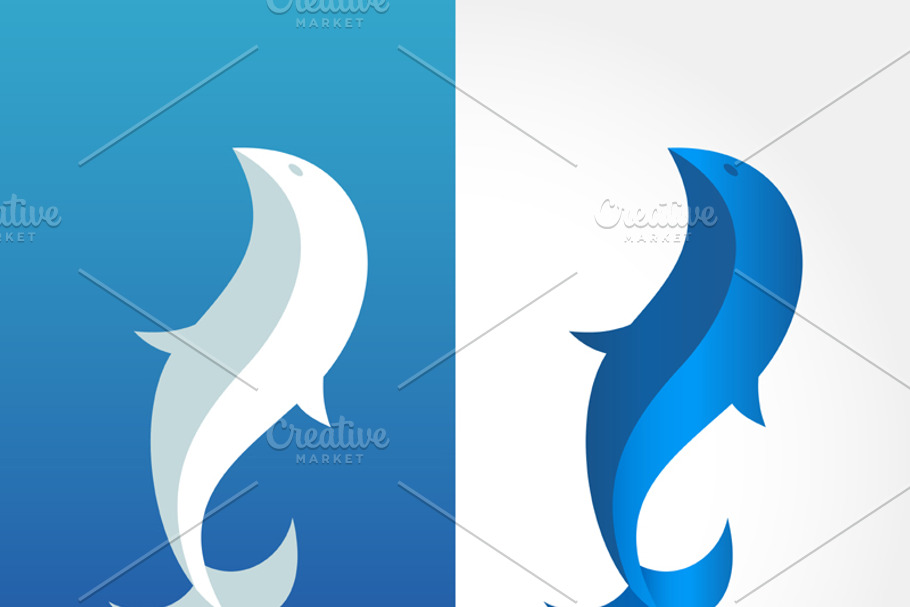 abstract fish logo design in Logo Templates - product preview 8