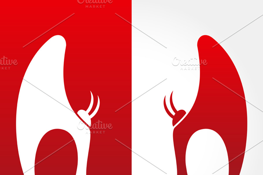 red devil - vector logo concept in Logo Templates - product preview 8
