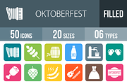 50 Oktoberfest Round Corner Icons