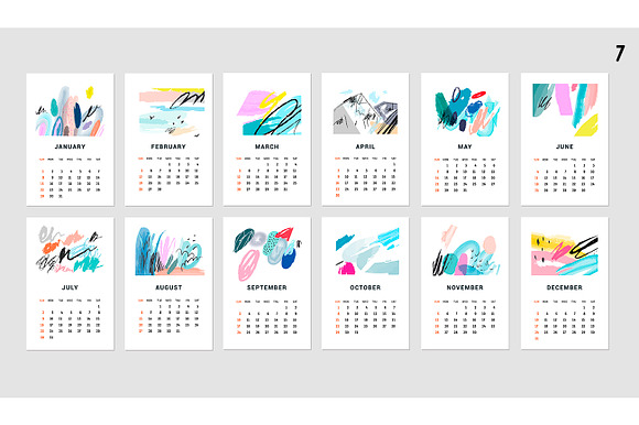 2017 CALENDARS | raster & vector in Illustrations - product preview 10