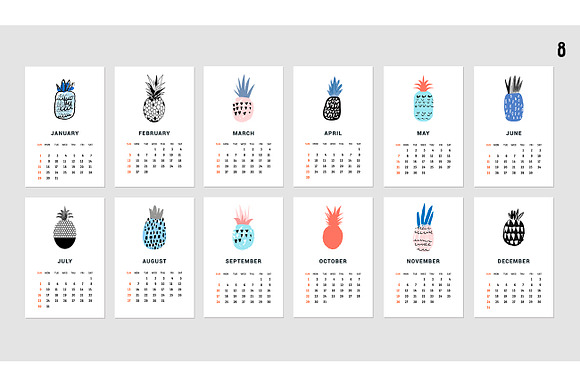 2017 CALENDARS | raster & vector in Illustrations - product preview 11