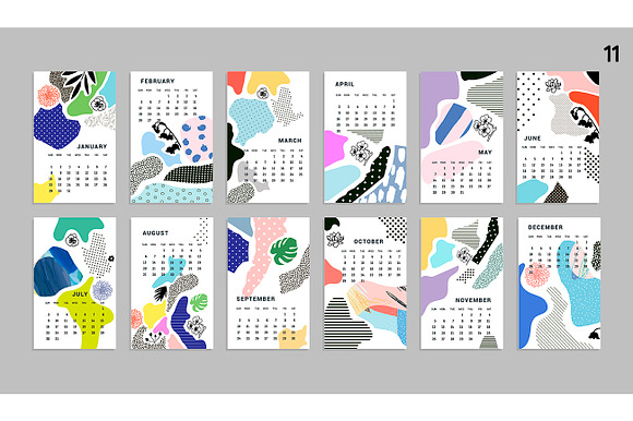 2017 CALENDARS | raster & vector in Illustrations - product preview 14
