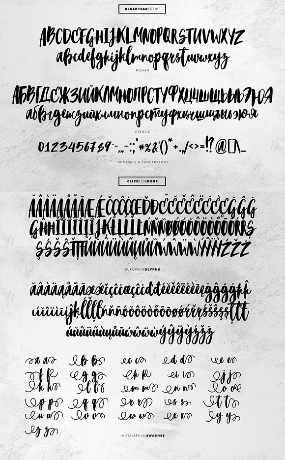 Blacktear Script | Roman&Cyrillic in Roman Fonts - product preview 1