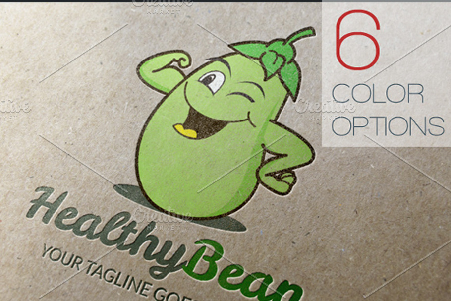 Healthy Bean Logo Template