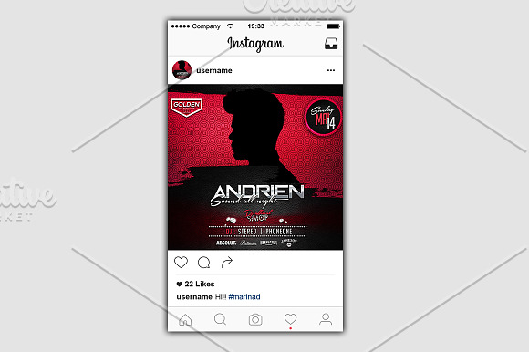 Flyer Club Dj Instagram in Instagram Templates - product preview 1