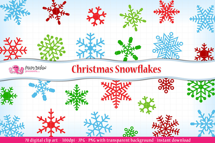 Christmas Snowflakes clipart in Objects - product preview 8