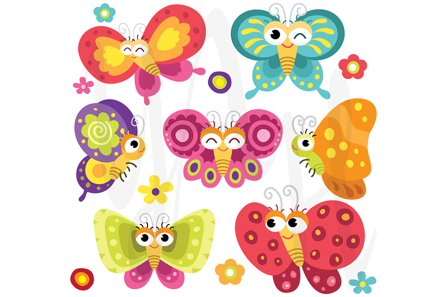 Cute and Colorful Butterflies