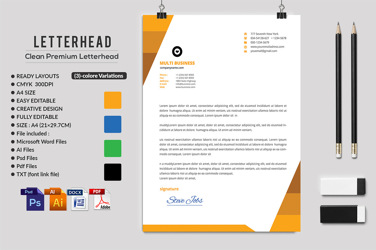 Letterhead. in Stationery Templates - product preview 8