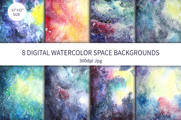 Watercolor Space background Vol.1