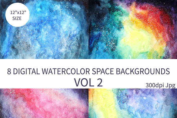 Watercolor Space background Vol.2