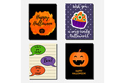 Halloween greeting cards templates