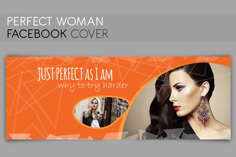 FACEBOOK COVER perfect woman in Facebook Templates - product preview 8