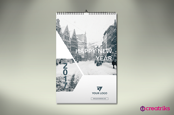 Wall Calendar 2017 - v008 in Templates - product preview 1