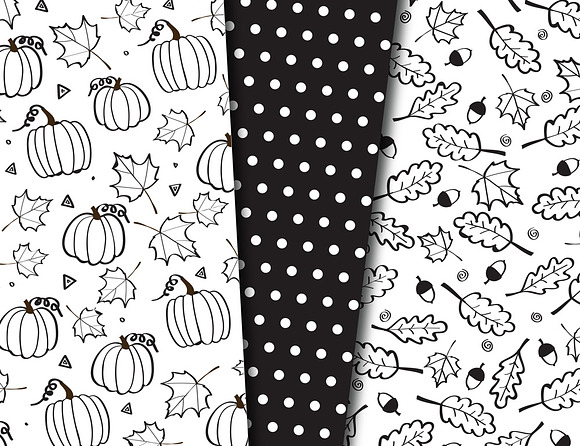 Black Fall Background Illustrations in Patterns - product preview 2