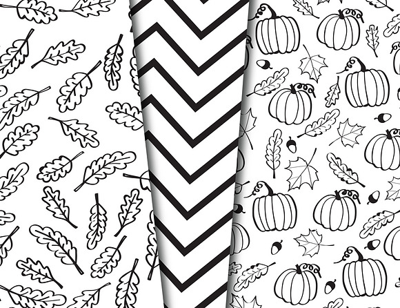 Black Fall Background Illustrations in Patterns - product preview 3