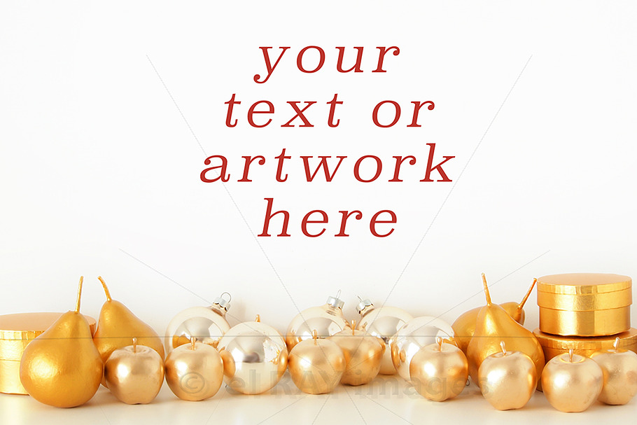 Plain Wall Holiday Gold Mockup in Print Mockups - product preview 8