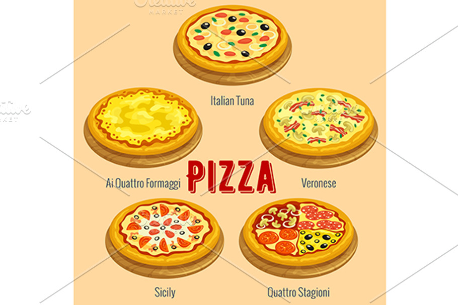 Italian pizza menu