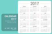 Simple Calendar 2017