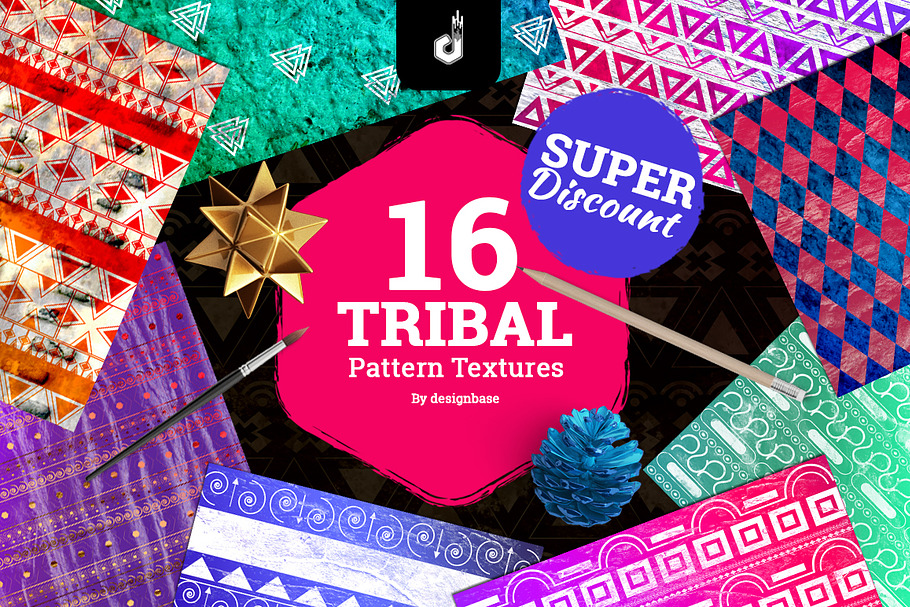 16 Tribal Pattern Pack-Super Discont