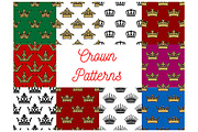 Crowns seamless patterns